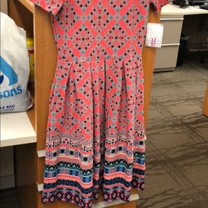 Dipped Coral and blue M Lularoe Amelia NWT